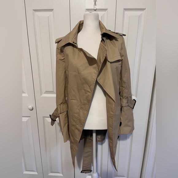 Banana Republic x Olivia Palermo Trench Coat Brown Size Small - Picture 2 of 4